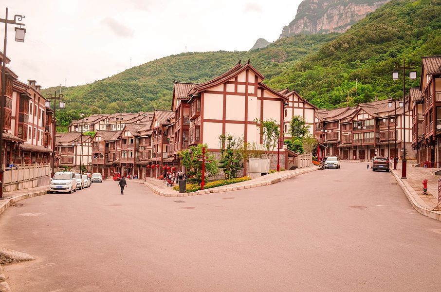 中国旧市街や古い町並みの観光名所 中国 磁器口！