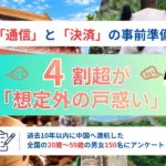 【中国渡航調査】準備の後悔1位は「通信」と「決済アプリ」同率39.3％